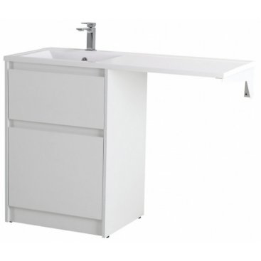 Тумба с раковиной под стиральную машину BelBagno Kraft-LVD 120-BB1200/480-LV-MR-L Bianco Opaco