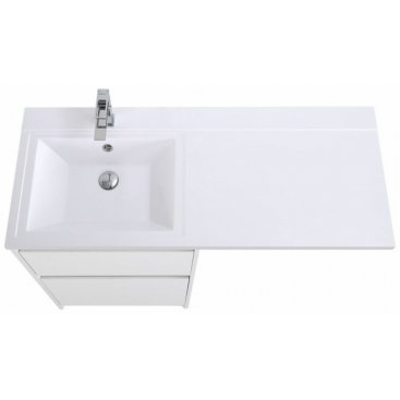 Тумба с раковиной под стиральную машину BelBagno Kraft-LVD 120-BB1200/480-LV-MR-L Bianco Opaco