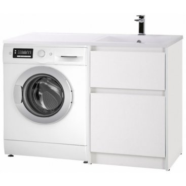 Мебель для ванной под стиральную машину BelBagno Kraft-LVD 1200R Bianco Opaco