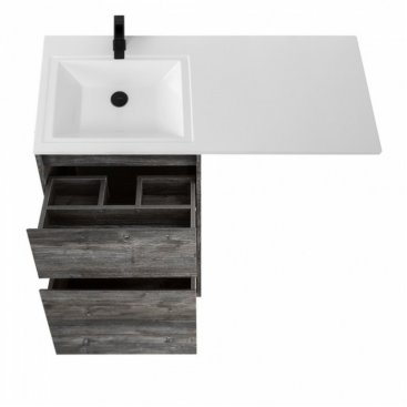 Тумба с раковиной под стиральную машину и зеркалом BelBagno Kraft-LVD 120-BB1200/480-LV-MR-L Pino Pasadena