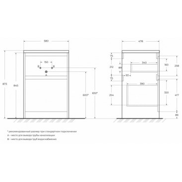 Мебель для ванной под стиральную машину BelBagno Kraft-LVD 1200R Pino Pasadena