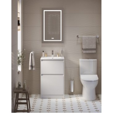 Тумба с раковиной и зеркалом BelBagno Kraft 39-50-PIA-BB-8099-3-50 Bianco Opaco