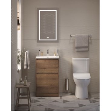 Тумба с раковиной и зеркалом BelBagno Kraft 39-50-PIA-BB-8099-3-50 Rovere Tabacco