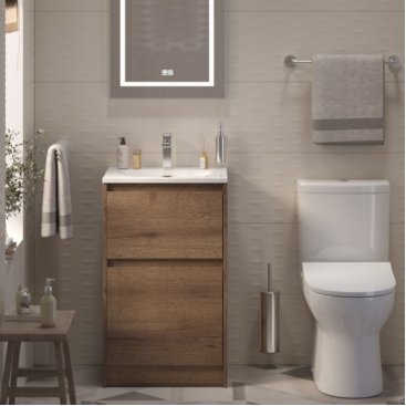 Тумба с раковиной и зеркалом BelBagno Kraft 39-50-PIA-BB-8099-3-50 Rovere Tabacco