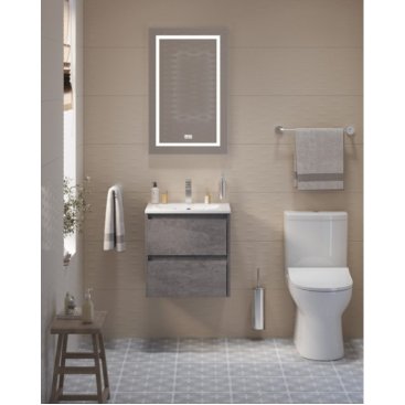 Тумба с раковиной и зеркалом BelBagno Kraft 39-50-BB-8099-3-50 Cemento Grigio