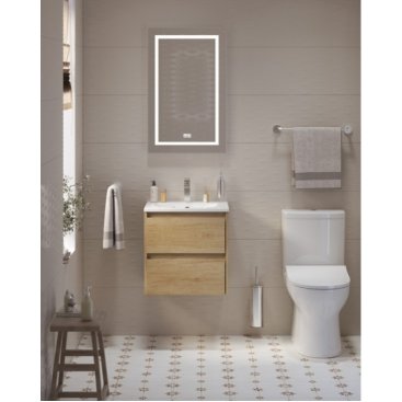 Тумба с раковиной и зеркалом BelBagno Kraft 39-50-BB-8099-3-50 Rovere Nebrasca Nature