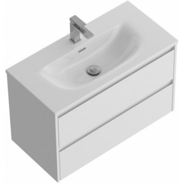 Тумба с раковиной и зеркалом BelBagno Kraft 39-80-BB-8099-3-80 Bianco Opaco