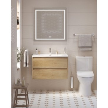 Тумба с раковиной и зеркалом BelBagno Kraft 39-80-BB-8099-3-80 Rovere Nebrasca Nature