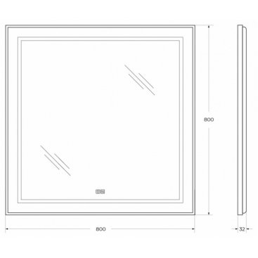 Тумба с раковиной и зеркалом BelBagno Kraft 39-80-BB-8099-3-80 Bianco Opaco