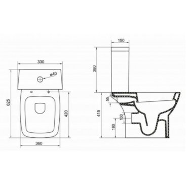 Унитаз-компакт BelBagno Lago с крышкой BB128SC микролифт