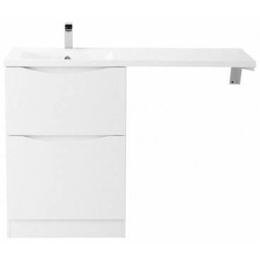 Тумба с раковиной под стиральную машину BelBagno Lavanderia 120-BB1200/480-LV-MR-L Bianco Lucido