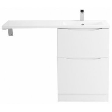 Тумба с раковиной под стиральную машину BelBagno Lavanderia 120-BB1200/480-LV-MR-R Bianco Lucido