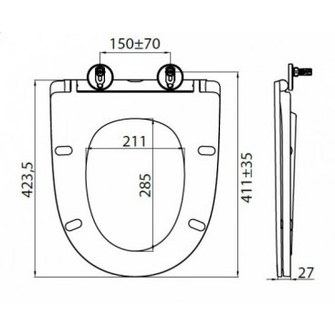 Унитаз-компакт BelBagno Lounge BB045CPR/BB045/051SC с крышкой-сиденьем микролифт