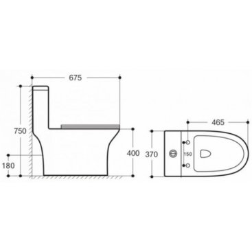 Унитаз-компакт BelBagno Lounge BB8618CPR-MN/SC с крышкой микролифт