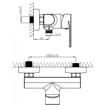 Смеситель для душа BelBagno Loyd LOY-ESDM-CRM