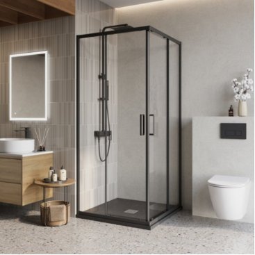 Душевой уголок BelBagno LUCE-A-2-90-C-NERO