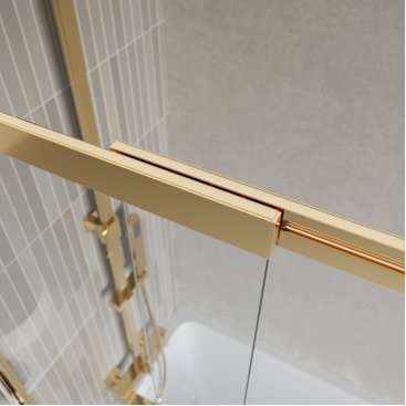 Душевая шторка на ванну BelBagno LUCE-VF-11-100/145-C-ORO