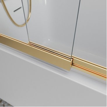 Душевая шторка на ванну BelBagno LUCE-VF-11-100/145-C-ORO