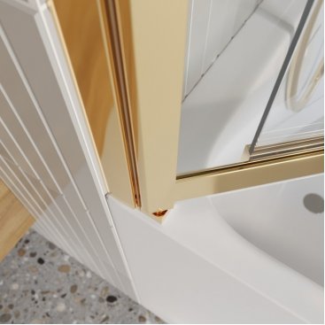 Душевая шторка на ванну BelBagno LUCE-VF-11-90/145-C-ORO