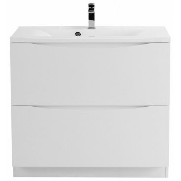 Тумба с раковиной BelBagno Marino 100-PIA-BB1000/445-LV-MR-PR Bianco Lucido