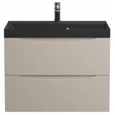 Тумба с раковиной и зеркалом BelBagno Marino 70-BB700/450-LV-ART-AST-NERO Crema Opaco