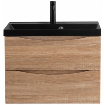 Тумба с раковиной и зеркалом BelBagno Marino 70-BB700/450-LV-ART-AST-NERO Rovere Bianco
