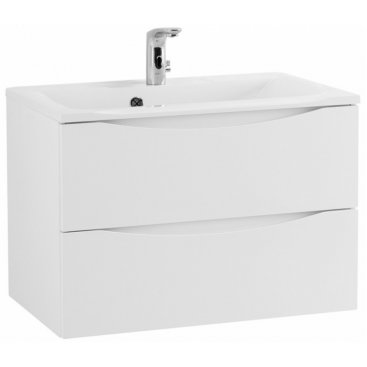 Тумба с раковиной BelBagno Marino 75-BB750/450-LV-MR-PR Bianco Lucido