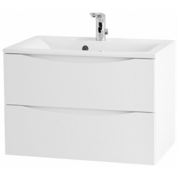 Тумба с раковиной BelBagno Marino 75-BB750/450-LV-MR-PR Bianco Lucido