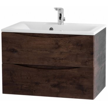 Тумба с раковиной BelBagno Marino 75-BB750/450-LV-MR-PR Rovere Moro