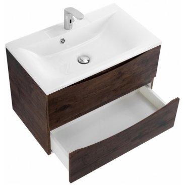 Тумба с раковиной BelBagno Marino 75-BB750/450-LV-MR-PR Rovere Moro