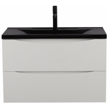 Тумба с раковиной BelBagno Marino 80-BB800/450-LV-ART-PR-NERO Bianco Opaco