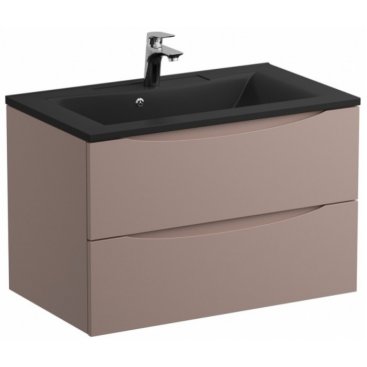Мебель для ванной BelBagno Marino 80-BB800/450-LV-ART-PR-NERO Capucino Lucido