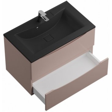 Мебель для ванной BelBagno Marino 80-BB800/450-LV-ART-PR-NERO Capucino Lucido