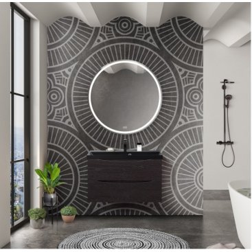 Мебель для ванной BelBagno Marino 80-BB800/450-LV-ART-AST-NERO Rovere Cioccolato Amaro