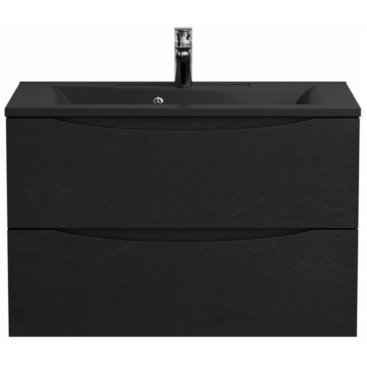 Тумба с раковиной и зеркалом BelBagno Marino 80-BB800/450-LV-ART-PR-NERO Rovere Cioccolato Amaro