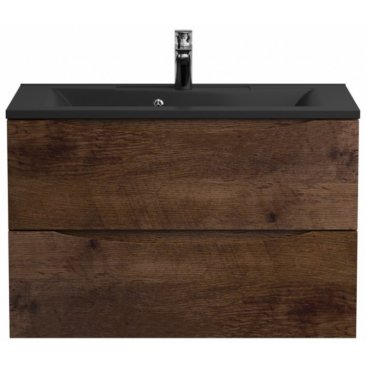 Тумба с раковиной BelBagno Marino 80-BB800/450-LV-ART-PR-NERO Rovere Moro