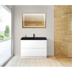 Мебель для ванной BelBagno Marino 90-PIA-BB900/450-LV-ART-AST-NERO Bianco Lucido