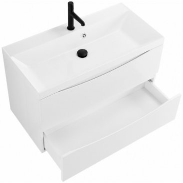 Тумба с раковиной BelBagno Marino 90-BB900/450-LV-MR-AST Bianco Lucido