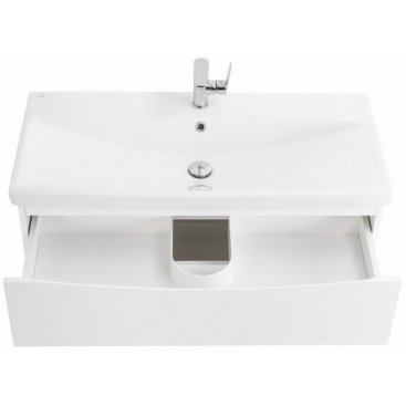 Тумба с раковиной BelBagno Marino-CER 90-BB-0323-90-LVB Bianco Opaco