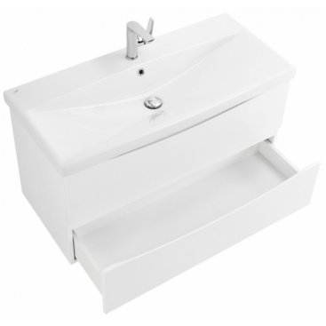 Тумба с раковиной BelBagno Marino-CER 90-BB-0323-90-LVB Bianco Opaco