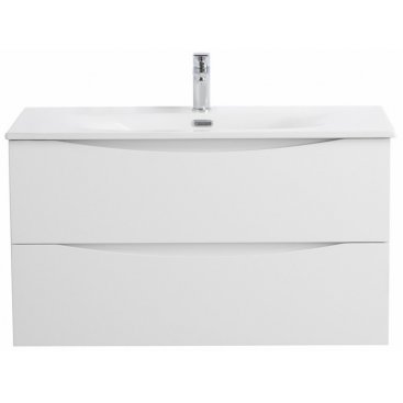 Тумба с раковиной и зеркалом BelBagno Marino-CER-N 100 Bianco Lucido