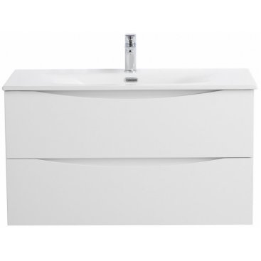Тумба с раковиной и зеркалом BelBagno Marino-CER-N 100 Bianco Opaco