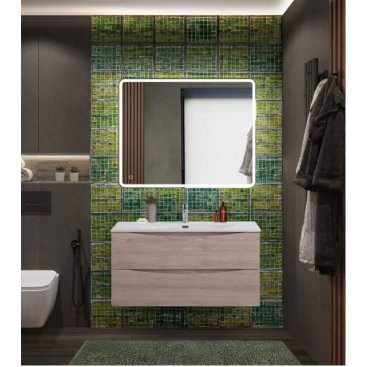 Тумба с раковиной BelBagno Marino-CER-N 100 Rovere Grigio