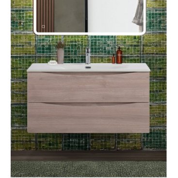 Тумба с раковиной BelBagno Marino-CER-N 100 Rovere Grigio