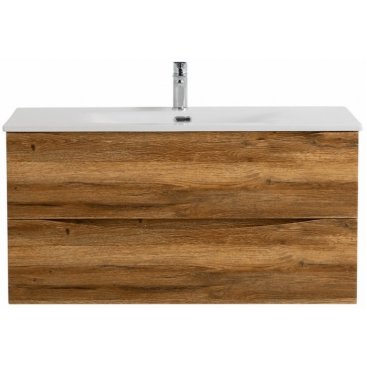 Тумба с раковиной и зеркалом BelBagno Marino-CER-N 100 Rovere Rustico