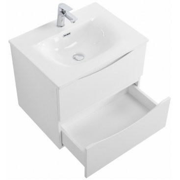 Тумба с раковиной и зеркалом BelBagno Marino-CER-N 60 Bianco Opaco