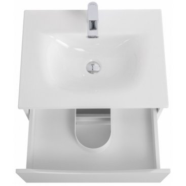 Тумба с раковиной и зеркалом BelBagno Marino-CER-N 60 Bianco Opaco