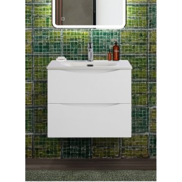 Тумба с раковиной и зеркалом BelBagno Marino-CER-N 60 Bianco Opaco