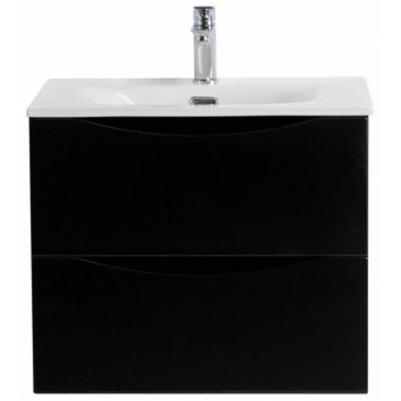 Тумба с раковиной и зеркалом BelBagno Marino-CER-N 60 Nero Lucido