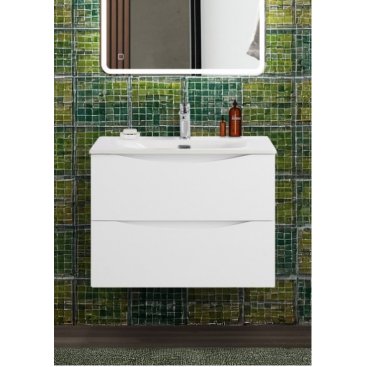 Тумба с раковиной BelBagno Marino-CER-N 70 Bianco Lucido